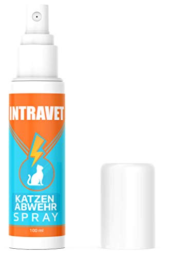 Saint Nutrition NEU: Intravet by Katzen ABWEHR Spray für Innen und Außen – Katzenfernhaltespray...