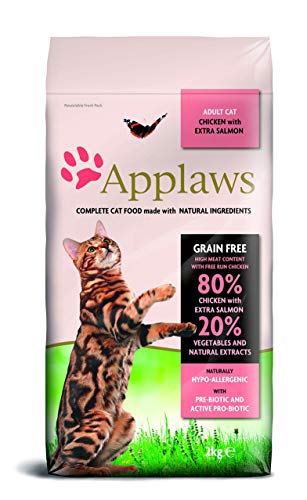 Applaws Katze Trockenfutter mit Hühnchen & Lachs, 1er Pack (1 x 2 kg)