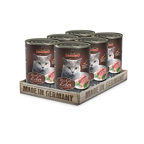 Leonardo Nassfutter [6x400g Leber] | Getreidefreies Nassfutter für Katzen | Feuchtfutter...