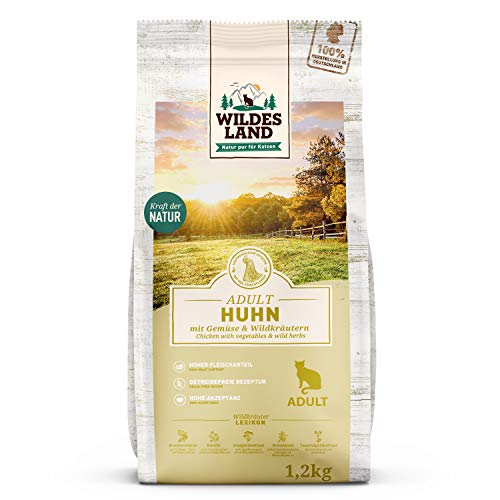 Wildes Land | 1,2 kg | Trockenfutter für Katzen | Huhn | Getreidefreie Rezeptur | Hoher...