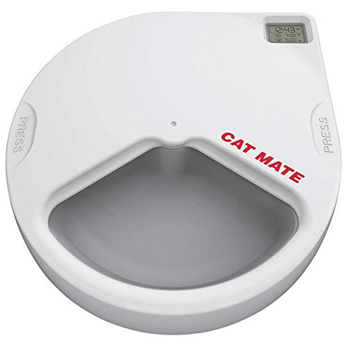 Kerbl Cat Mate Futterautomat C300 (für Hunde + Katzen, 3 Futter-Fächer für je 330 g Tierfutter,...
