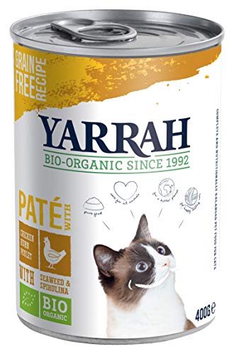 YARRAH Bio Katzenfutter Pate mit Huhn 400 g, 12er Pack (12 x 400 g)