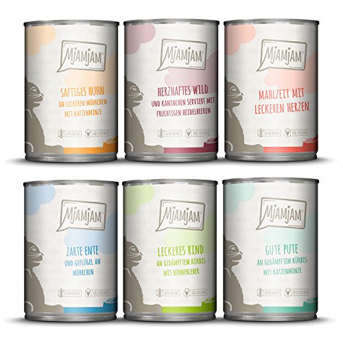 MjAMjAM - Premium Nassfutter für Katzen - Mixpaket 3 - Wild & Kaninchen, Pute, Ente & Geflügel,...