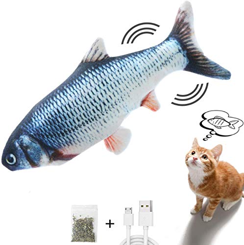 Sinicyder Flippity Fish, USB Katzenspielzeug Elektrisch Fisch Katzen Spielsachen, Zappelnder Fisch...
