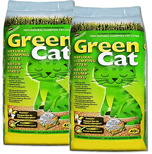 Green Cat Natur-Katzenklumpstreu 2X 40L (80L)